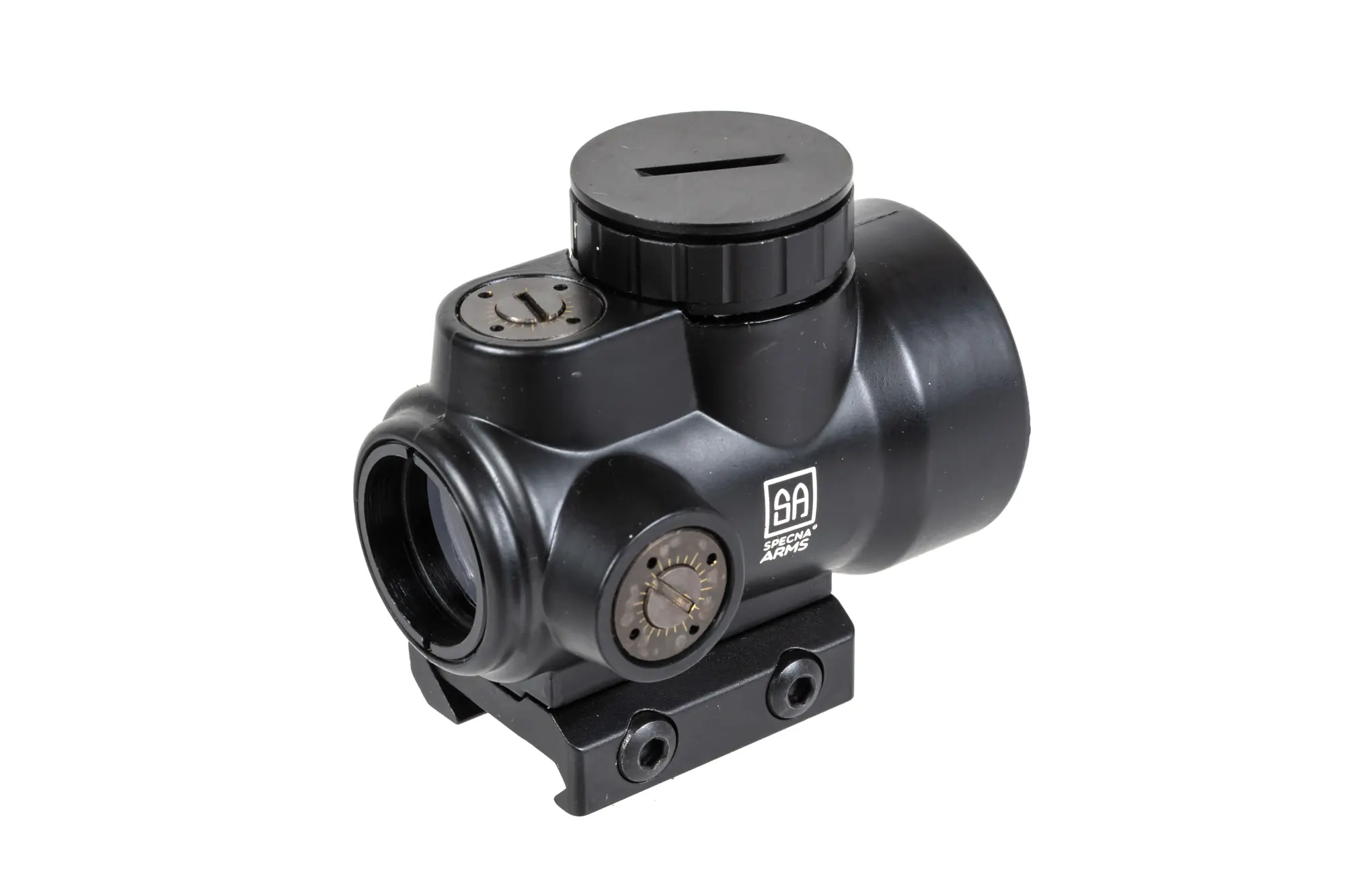 Kolimator Specna Arms CORE™ Focus Red Dot Sight wysoki QD/niski montaż Czarny OD-G-SPE-10-043866-00 asgbox.pl asgbox.pl - Kolimator Specna Arms CORE™ Focus wysoki QD/niski montaż Czarny