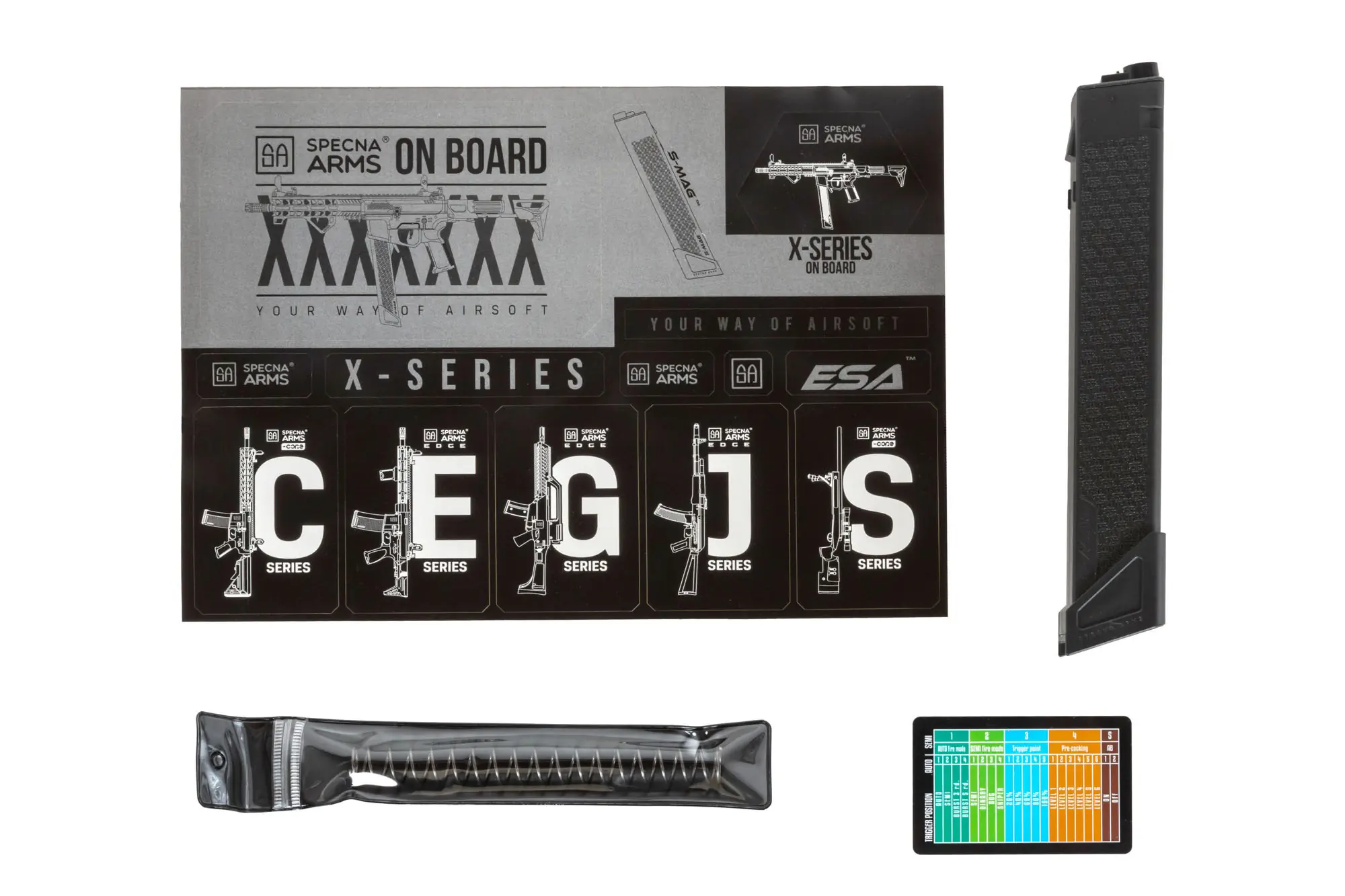 Pistolet maszynowy ASG Specna Arms SA-FX02 FLEX™ HAL ETU Czarny z pomarańczowym urządzeniem wylotowym OD-G-SPE-01-047539-00 asgbox.pl Pistolet maszynowy ASG Specna Arms SA-FX02 FLEX™ HAL ETU Czarny z pomarańczowym urządzeniem wylotowym - obrazek 5