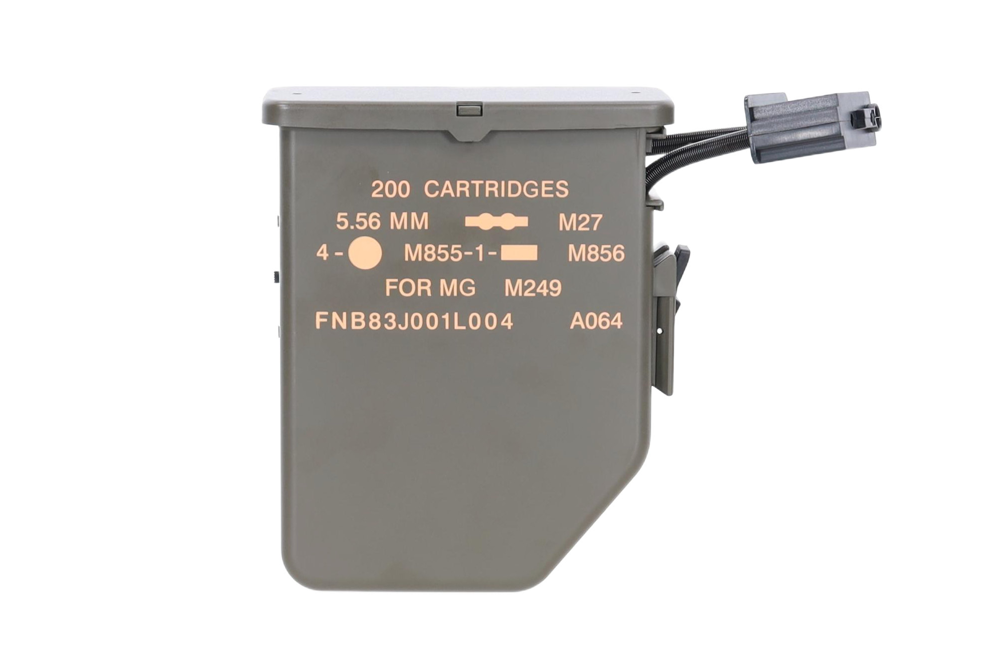Magazynek typu box 2500 kulek Specna Arms x A&K do M249 Ranger Green OD-G-SPE-05-047401-00 asgbox.pl Magazynek typu box 2500 kulek Specna Arms x A&K do M249 Ranger Green - obrazek 4