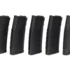 asgbox.pl - Zestaw 5 magazynków mid-cap 140 kulek King Arms do replik typu M4/M16 Czarny
