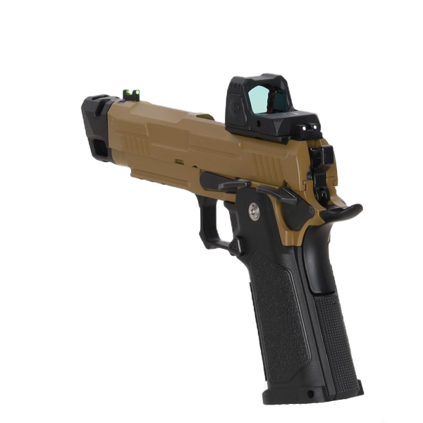 asgbox.pl - Arcturus Hi-Capa Vanguard 4.3" Pistolet GBB (Optics Ready/Kolimator ARS-1/Kompensator) - Half-Tan