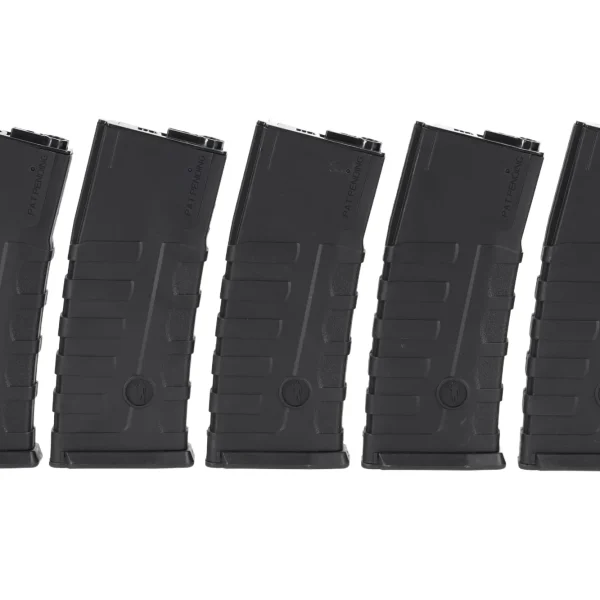 asgbox.pl - Zestaw 5 magazynków hi-cap 360 kulek CAA do replik M4/M16 Czarny