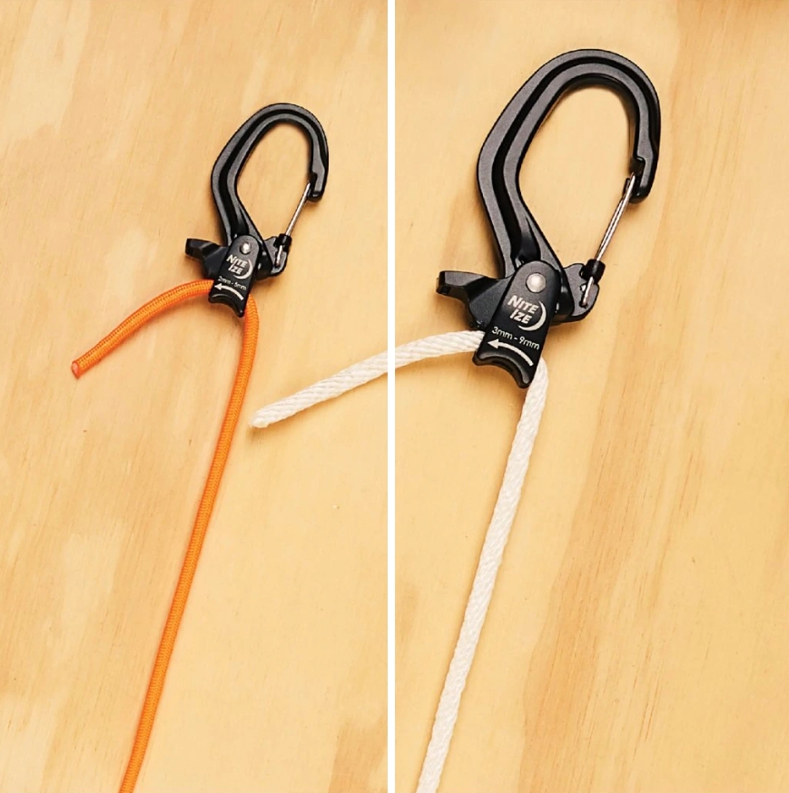 NITE IZE CamJam(TM) SlideLock(R) Rope Tightener Carbine, Size L - Black OD-A-CJSLL-01-R3 asgbox.pl NITE IZE CamJam(TM) SlideLock(R) Rope Tightener Carbine, Size L - Black - obrazek 4