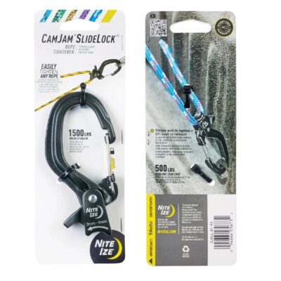 NITE IZE CamJam(TM) SlideLock(R) Rope Tightener Carbine, Size L - Black