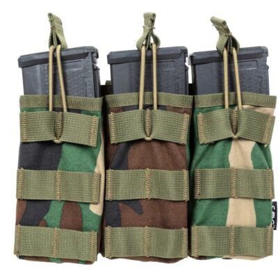 Alternative view of SATAC Open MOLLE Pouch for 3 Magazines M4 / AR15 - Woodland