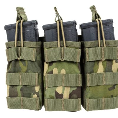 Alternative view of SATAC Open MOLLE Pouch for 3 Magazines M4 / AR15 - MC Tropic