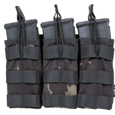 Alternative view of SATAC Open MOLLE Pouch for 3 Magazines M4 / AR15 - MC Black