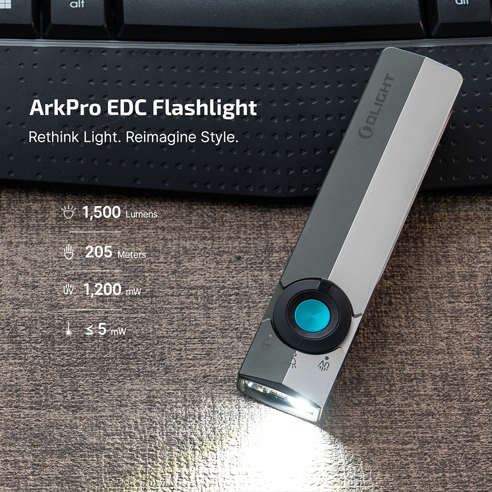 OLIGHT ArkPro Class 3R CW Rechargeable Flashlight, 1500 lm - Green OD-A-OLIGHT042-OD asgbox.pl OLIGHT ArkPro Class 3R CW Rechargeable Flashlight, 1500 lm - Green - obrazek 9