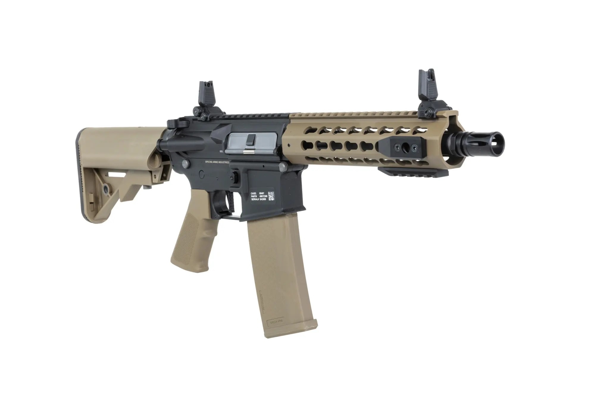 SA M4 CQB Keymod Gen2 Airsoft Rifle (SA-C08 CORE(TM) HAL ETU(TM)) - Black / Tan OD-A-SPARMS386-TAN asgbox.pl SA M4 CQB Keymod Gen2 Airsoft Rifle (SA-C08 CORE(TM) HAL ETU(TM)) - Black / Tan - obrazek 5