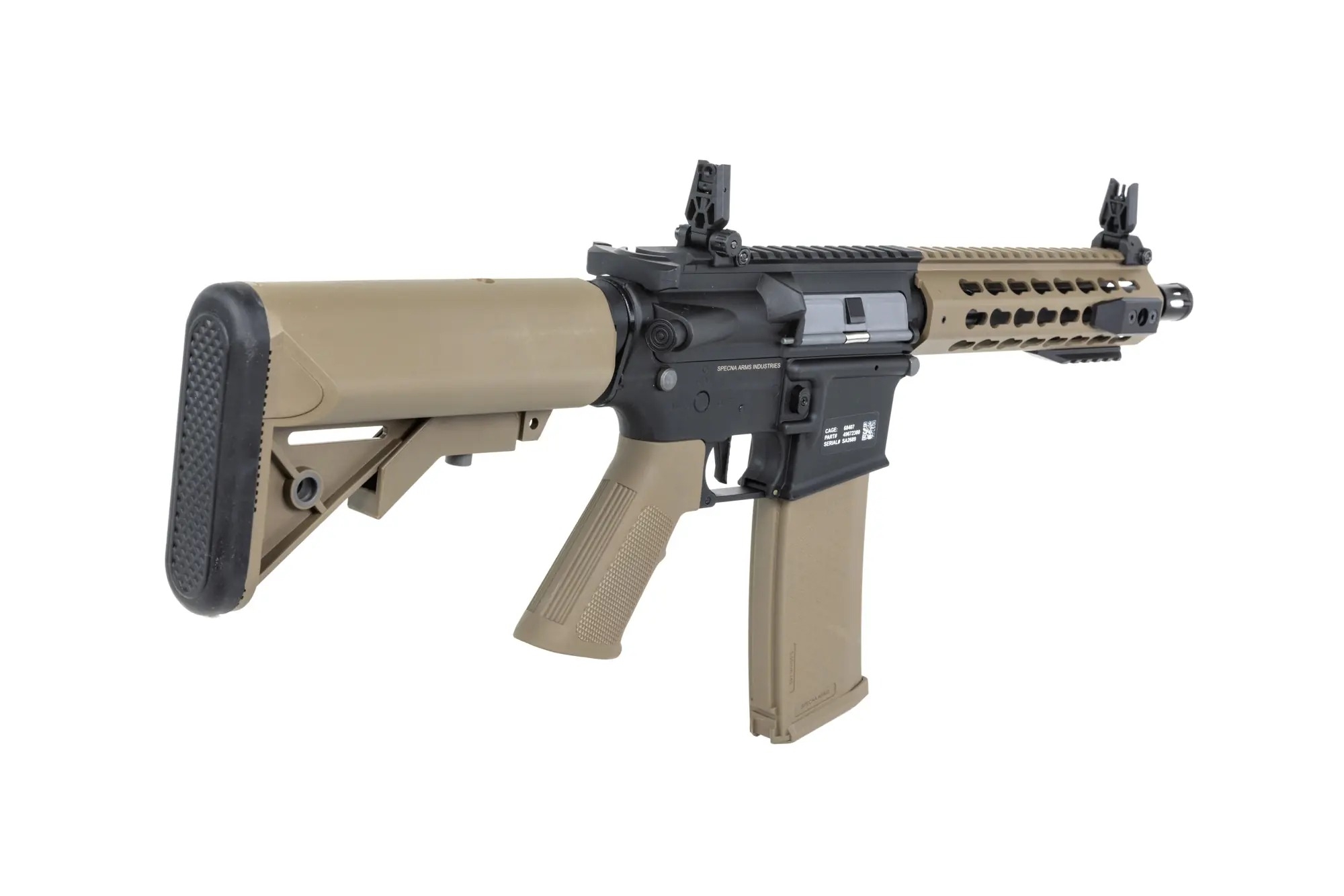 SA M4 CQB Keymod Gen2 Airsoft Rifle (SA-C08 CORE(TM) HAL ETU(TM)) - Black / Tan OD-A-SPARMS386-TAN asgbox.pl SA M4 CQB Keymod Gen2 Airsoft Rifle (SA-C08 CORE(TM) HAL ETU(TM)) - Black / Tan - obrazek 3