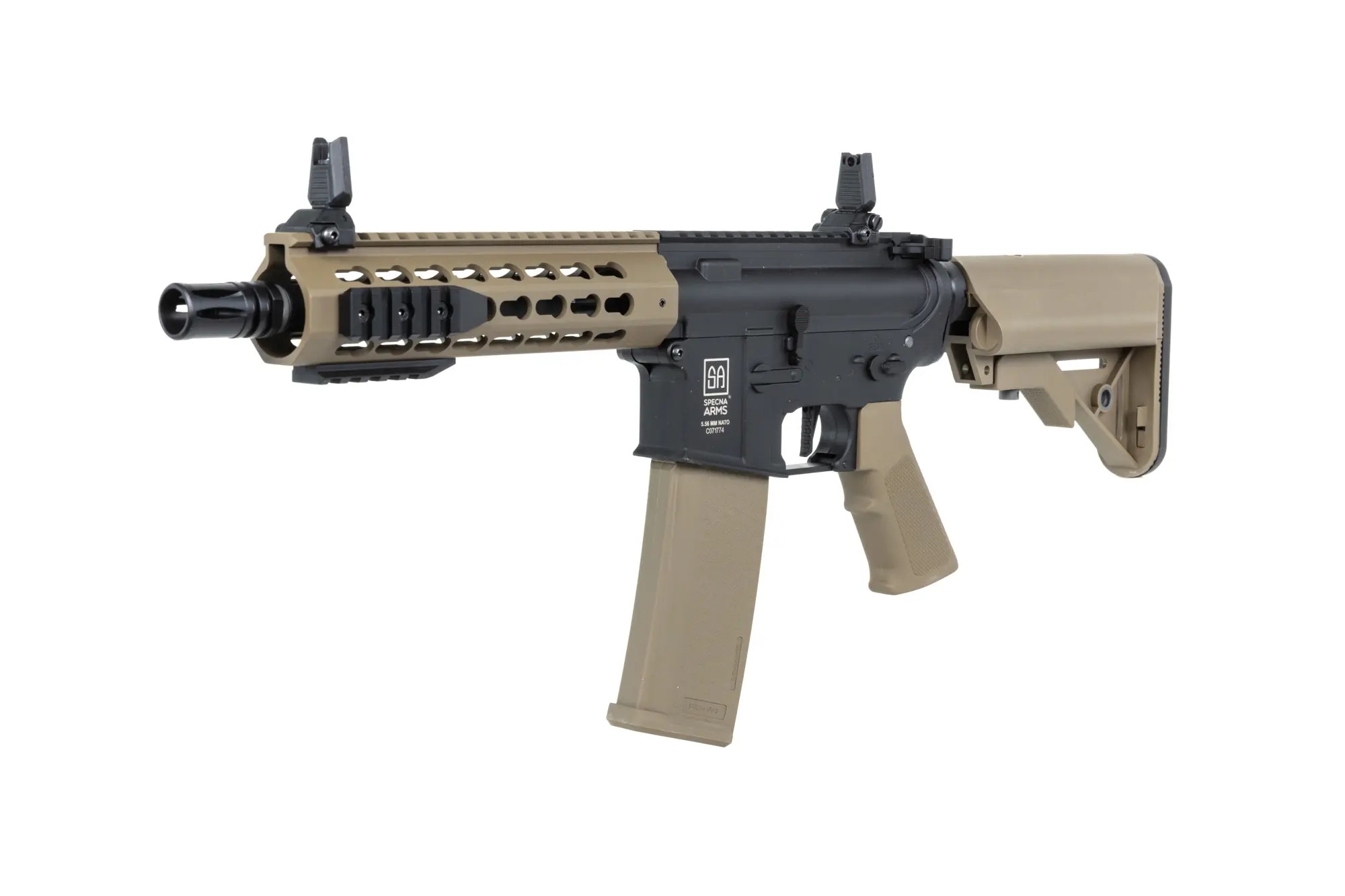 SA M4 CQB Keymod Gen2 Airsoft Rifle (SA-C08 CORE(TM) HAL ETU(TM)) - Black / Tan OD-A-SPARMS386-TAN asgbox.pl SA M4 CQB Keymod Gen2 Airsoft Rifle (SA-C08 CORE(TM) HAL ETU(TM)) - Black / Tan - obrazek 6