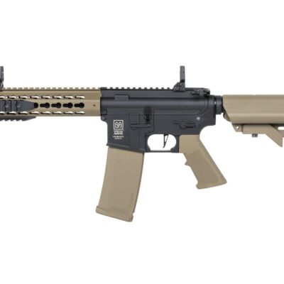 SA M4 CQB Keymod Gen2 Airsoft Rifle (SA-C08 CORE(TM) HAL ETU(TM)) - Black / Tan