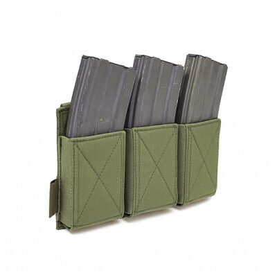 Alternative view of WAS Triple Elastic M4 / AR15 Rifle Magazine MOLLE Pouch – Green