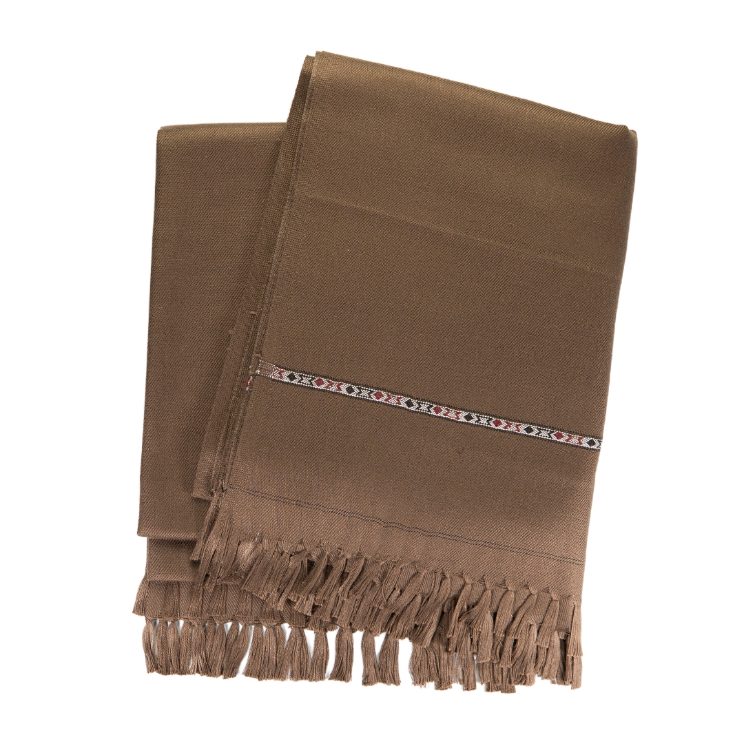 Traditional Cotton Throw PATOO – Brown