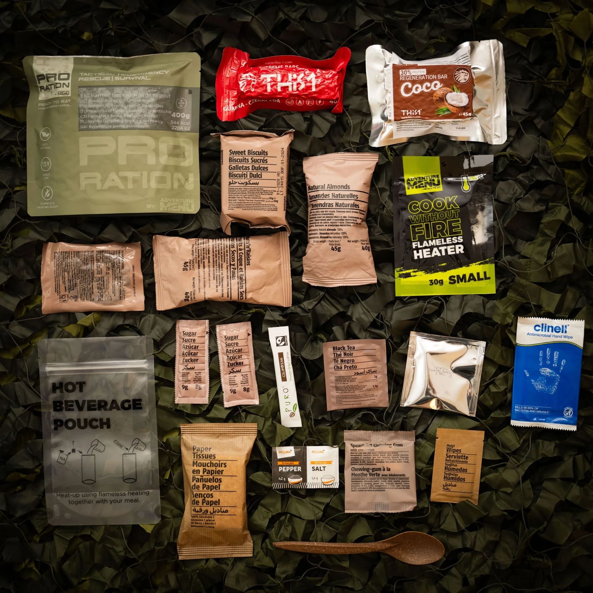 Alternative view of PRO-RATION MRE Meal HALF-DAY MENU 2 (Farmer's Ham)