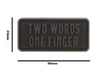 JTG Two Words One Finger Rubber Patch Black - obrazek 4