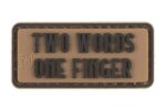 JTG Two Words One Finger Rubber Patch Coyote Brown