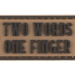 JTG Two Words One Finger Rubber Patch Coyote Brown