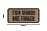 JTG Two Words One Finger Rubber Patch Coyote Brown - obrazek 4