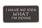 JTG I Have No Idea Rubber Patch Black