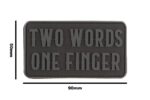 JTG Two Words One Finger Big Rubber Patch Black - obrazek 4