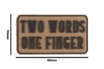 JTG Two Words One Finger Big Rubber Patch Coyote Brown - obrazek 4