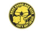 JTG Guns Boobs and Beer Rubber Patch Yellow