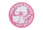 JTG Guns Boobs and Beer Rubber Patch Pink