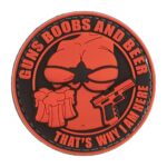 JTG Guns Boobs and Beer Rubber Patch Black/Red