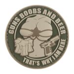 JTG Guns Boobs and Beer Rubber Patch Multicam