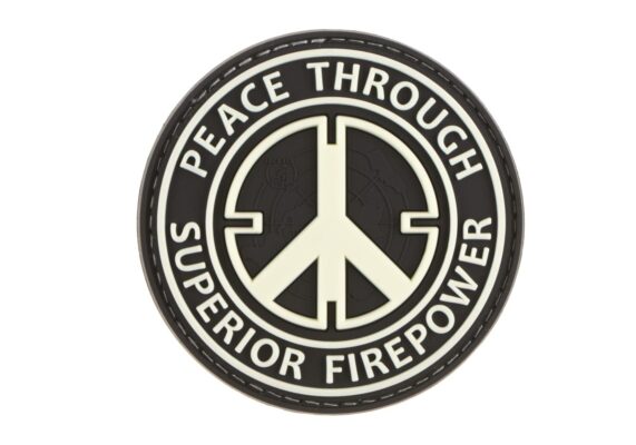 JTG Peace Through Superior Firepower Rubber Patch Glow