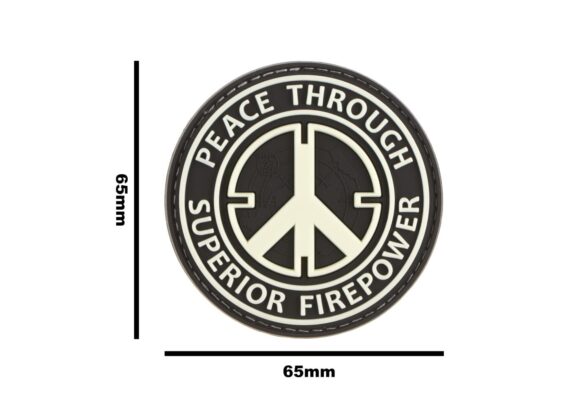 JTG Peace Through Superior Firepower Rubber Patch Glow - obrazek 4