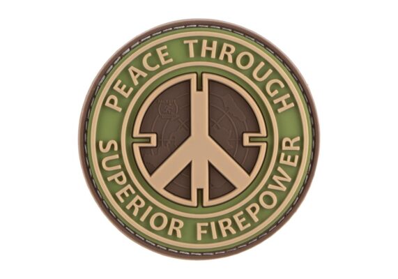 JTG Peace Through Superior Firepower Rubber Patch Multicam