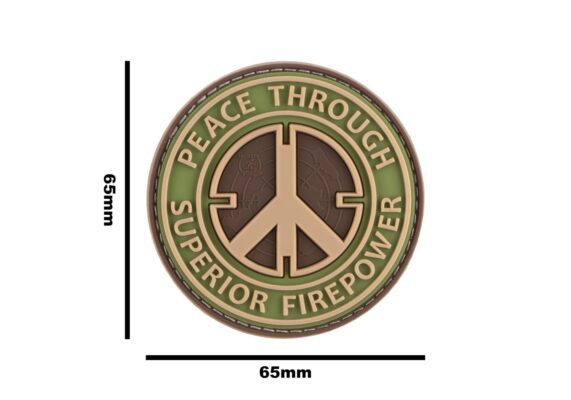 JTG Peace Through Superior Firepower Rubber Patch Multicam - obrazek 4