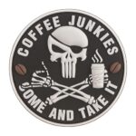 JTG Coffee Junkies Rubber Patch Black