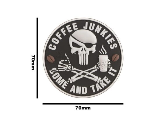 JTG Coffee Junkies Rubber Patch Black - obrazek 4