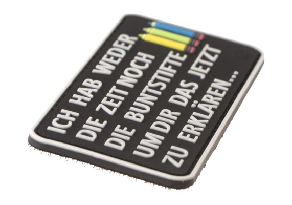 JTG I Don't Have The Time Nor The Crayons Rubber Patch Multicolor - obrazek 3