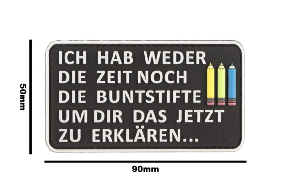 JTG I Don't Have The Time Nor The Crayons Rubber Patch Multicolor - obrazek 4