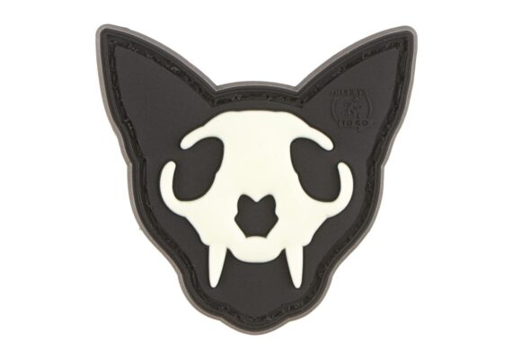 JTG Micro Nightmare Skull Cat Rubber Patch No. 2 Glow
