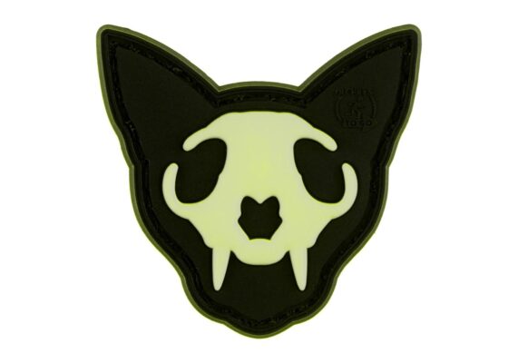 JTG Micro Nightmare Skull Cat Rubber Patch No. 2 Glow - obrazek 4