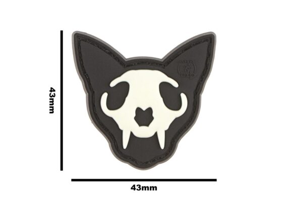 JTG Micro Nightmare Skull Cat Rubber Patch No. 2 Glow - obrazek 5