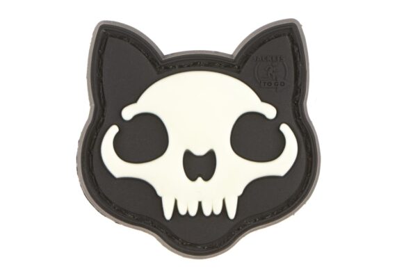 JTG Micro Nightmare Skull Cat Rubber Patch No. 1 Glow