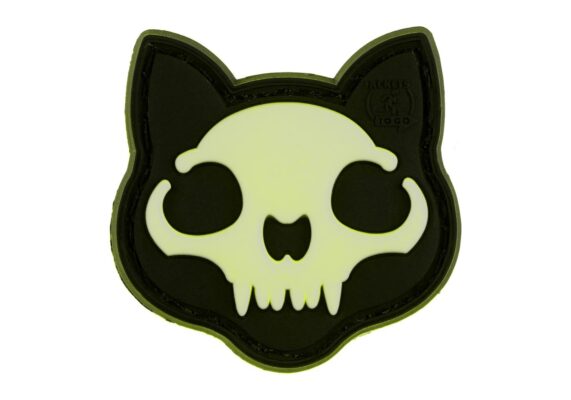 JTG Micro Nightmare Skull Cat Rubber Patch No. 1 Glow - obrazek 4