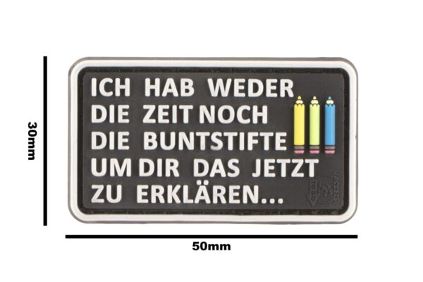 JTG I Don't Have The Time Nor The Crayons Micro Rubber Patch Multicolor - obrazek 4