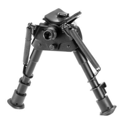 RokStad 6 Inch Swivel Spring Retractable Bipod Black