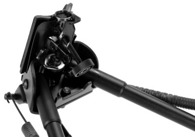 RokStad 9 Inch Swivel Spring Retractable Bipod Black - obrazek 6
