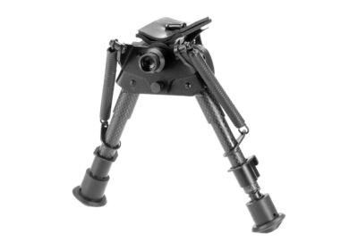 RokStad Carbon Fiber 6-9 Inch Swivel Spring Retractable Bipod Black