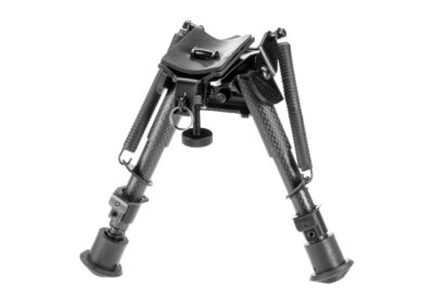 RokStad Carbon Fiber 6-9 Inch Swivel Spring Retractable Bipod Black - obrazek 2