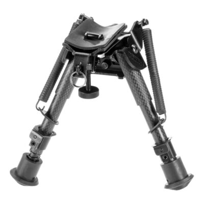 Alternative view of RokStad Carbon Fiber 6-9 Inch Swivel Spring Retractable Bipod Black
