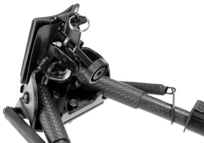 RokStad Carbon Fiber 6-9 Inch Swivel Spring Retractable Bipod Black - obrazek 6